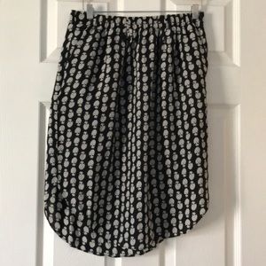 Madewell skirt black white pockets